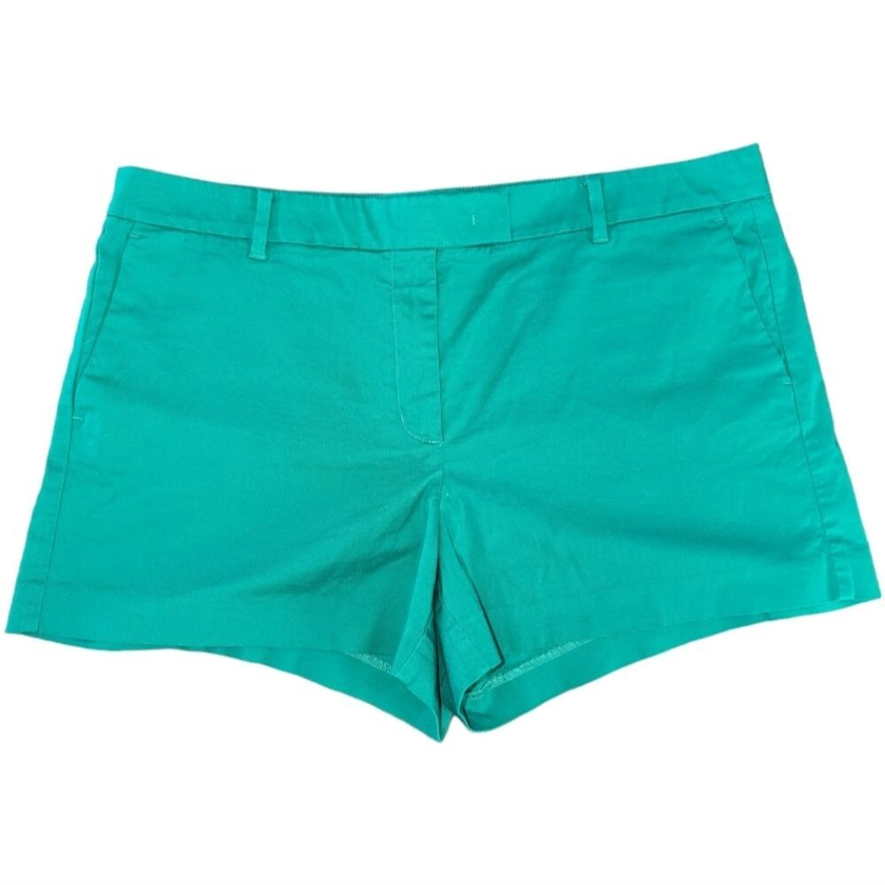 Ann Taylor Chino Shorts Women 16P Devin Fit Emerald Green Pockets